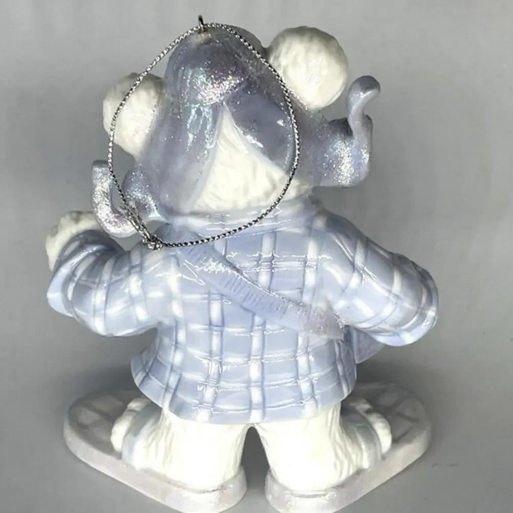 Polar Bear Snowshoes Porcelain‎ Christmas Ornament 5